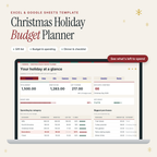 Christmas Holiday Budget Planner – Excel & Google Sheets