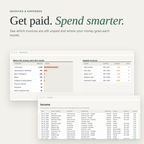 Unpaid invoice tracker and expense categories with income log